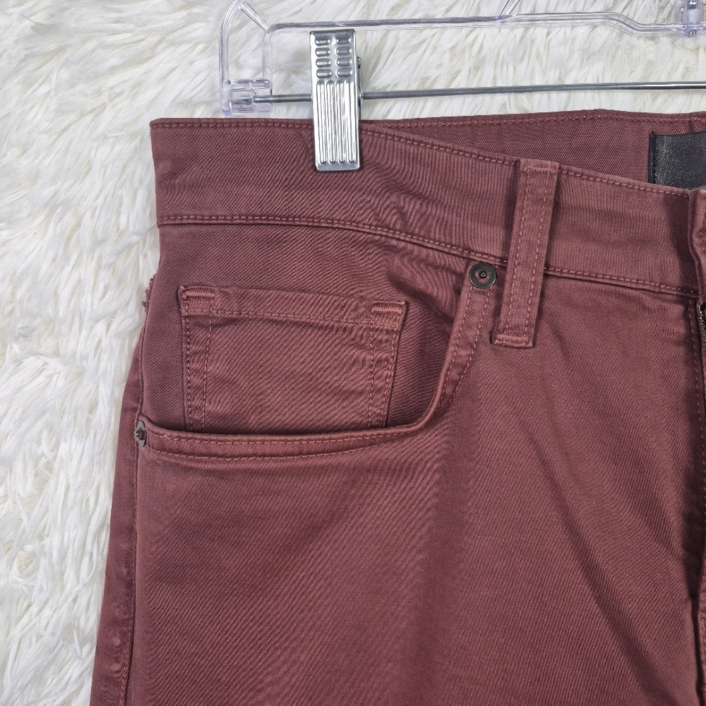 J Brand Kane Arroyo Red Straight Leg Chino Trouser 32x33 Made‎ In USA